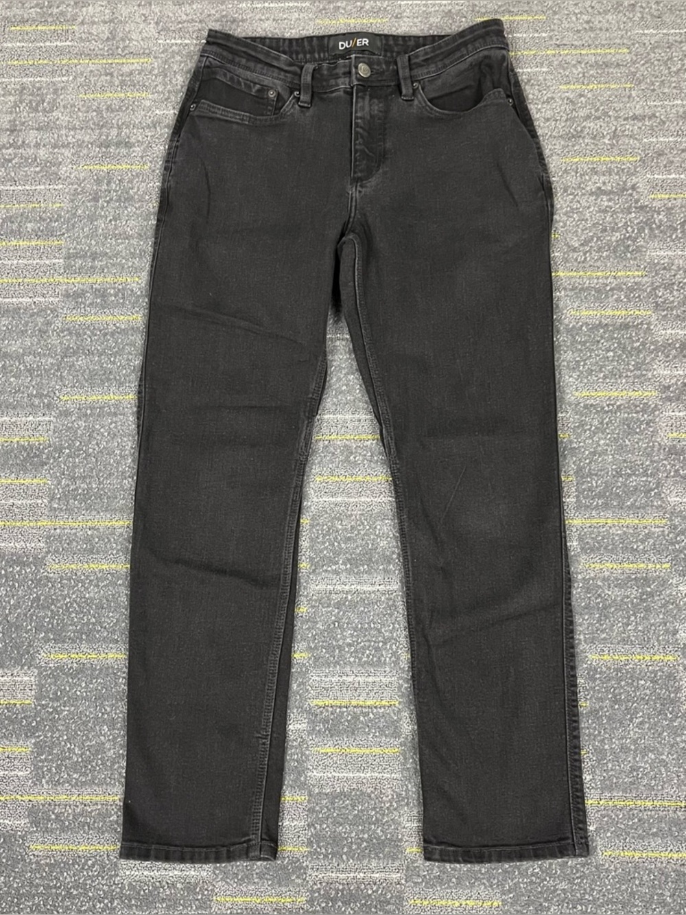 DUER L2X Relaxed Taper Fit Jeans Men’s 32x30 Black Stretch Classic MFLR2001